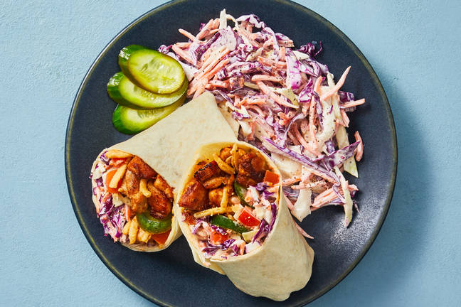 Southwest Chicken & Lime Slaw Wraps