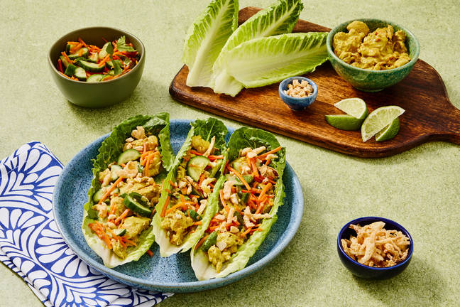 Low-Lift Thai Coconut Chicken Lettuce Wraps