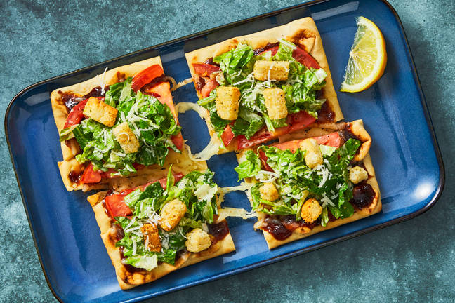 Parmesan Caesar & Tomato Flatbreads