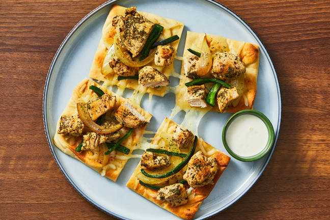 Italian Chicken & Green Pepper Flatbreads