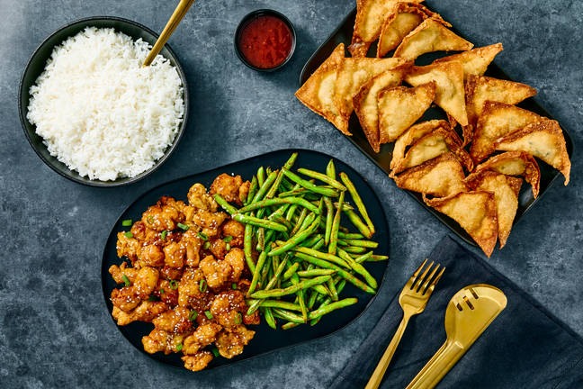 Crispy Orange Chicken & Szechuan Green Beans