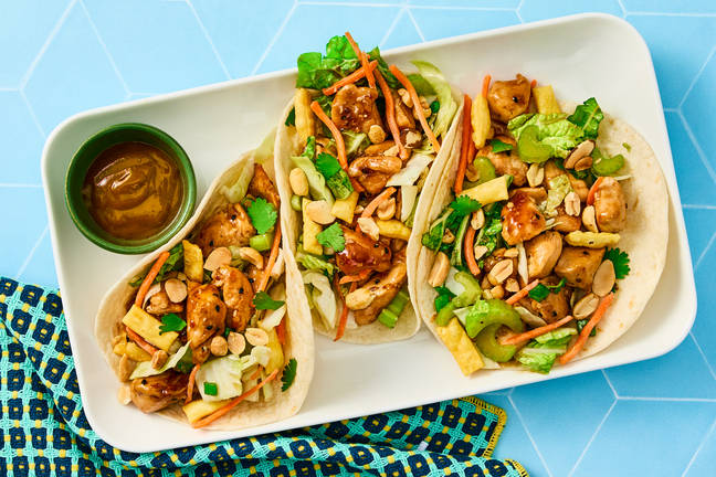 Low-Lift Orange Sesame Chicken Tacos