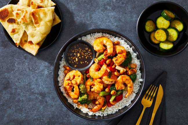 Kung Pao Shrimp & Scallion Pancake