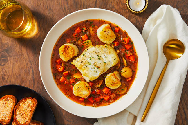 Provençal Cod & Scallop Bouillabaisse