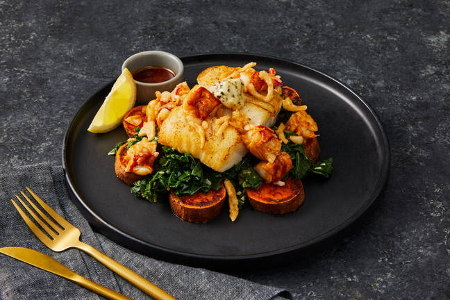 Blackened Honey Butter Lobster & Cod