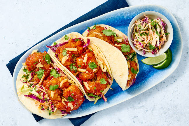 Air Fryer Sweet Chili Crispy Shrimp Tacos