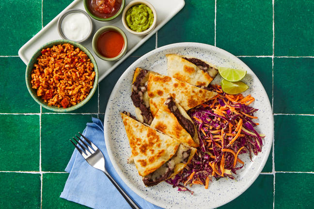 Low-Lift Bean & Cheese Quesadillas with Lime Slaw