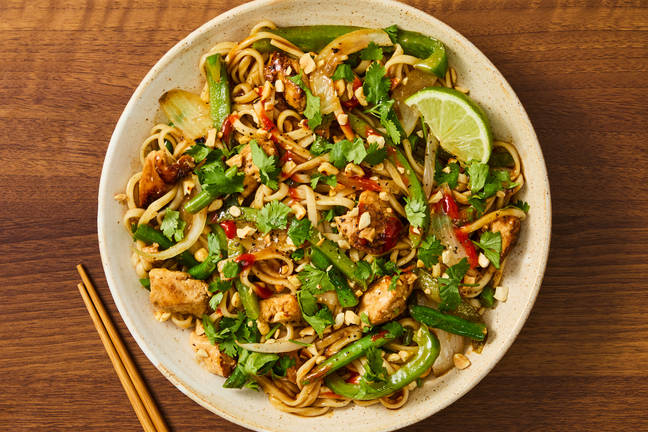 Tamarind-Glazed Chicken Lo Mein
