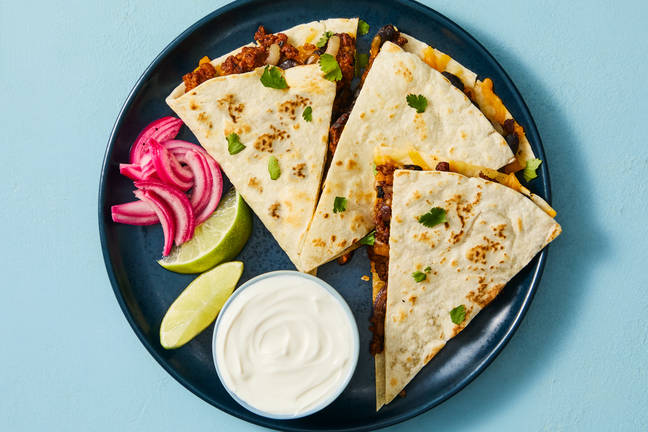 Chorizo & Black Bean Quesadillas