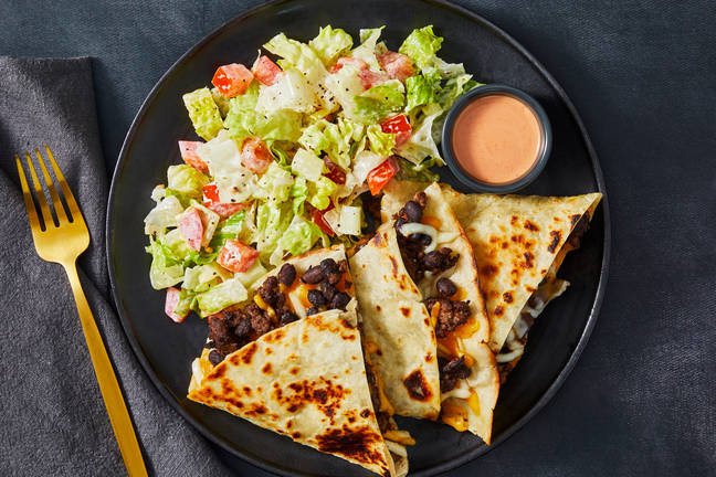XL Beef & Bean Baked Quesadillas