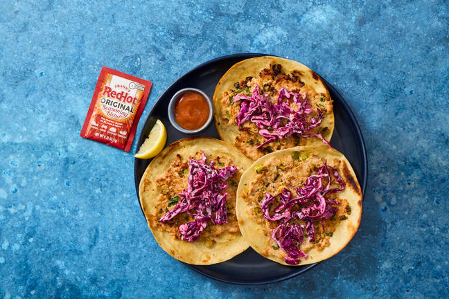 Spicy Buffalo Chicken Smash Tacos