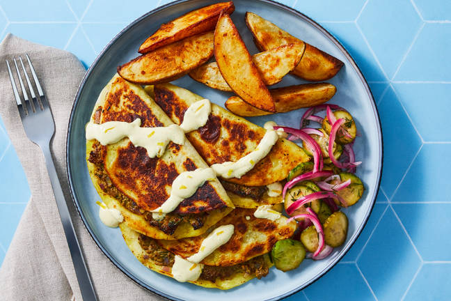 Baked Kofta-Style Beef Tacos & Sumac Pickles