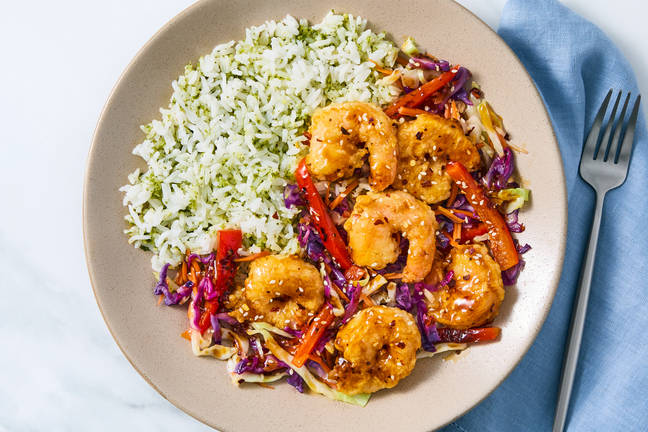 General Tso’s Shrimp with Garlic-Ginger Rice