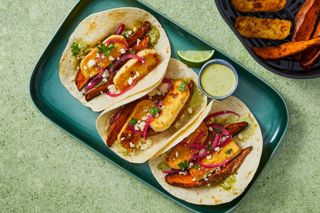 Air Fryer Chimichurri Tofu Tacos