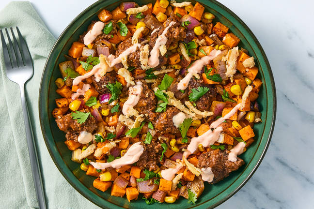 Southwestern Beef & Sweet Potato Skillet