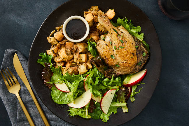 Duck Confit with Fig Balsamic Sauce