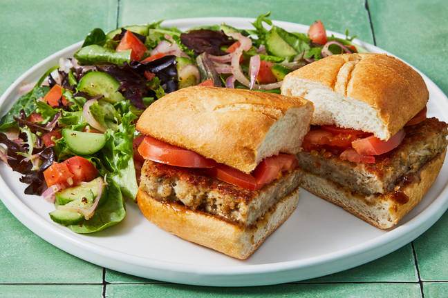 Chicken Kofta Sandwiches with Onion-Garlic Mayo