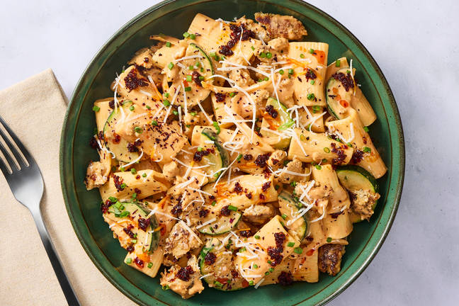 Miso Rigatoni Rosa with Chicken Sausage
