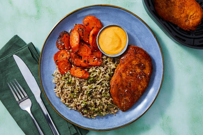 Air Fryer Sweet Soy Chicken & Ginger Carrots
