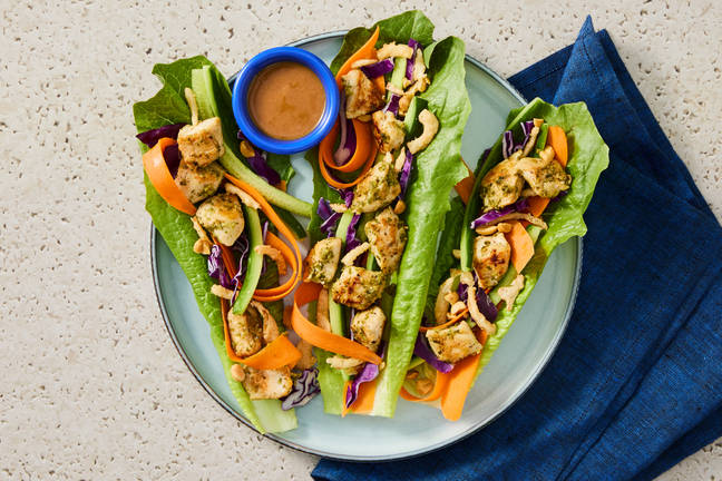 Ginger Chicken Summer Roll Lettuce Wraps