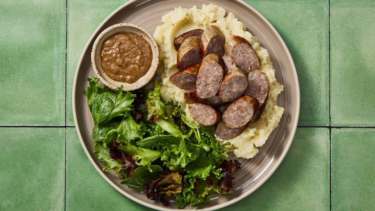 Roasted Sausage with Dijon Cream Sauce