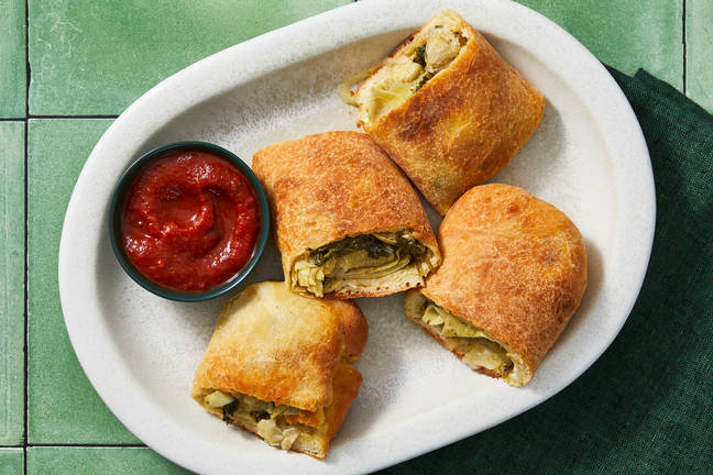 Creamy Spinach & Artichoke Strombolis