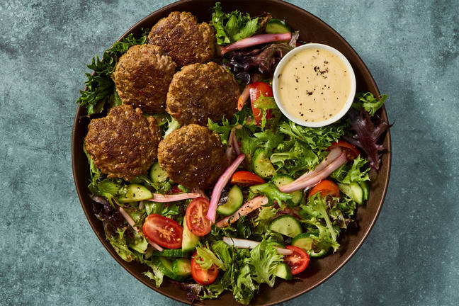 Lamb Kofte with Mixed Greens Salad