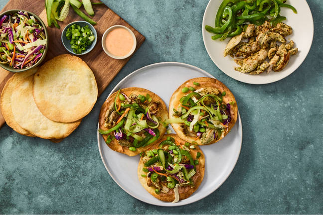 Bang Bang Ginger Chicken Tostada Bar