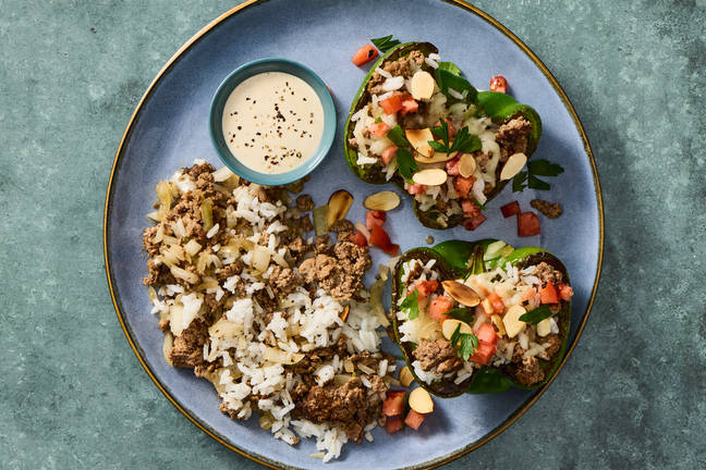 Moroccan Lamb Stuffed Peppers
