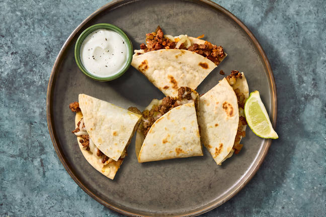 Red Curry Beef Tortilla Melts