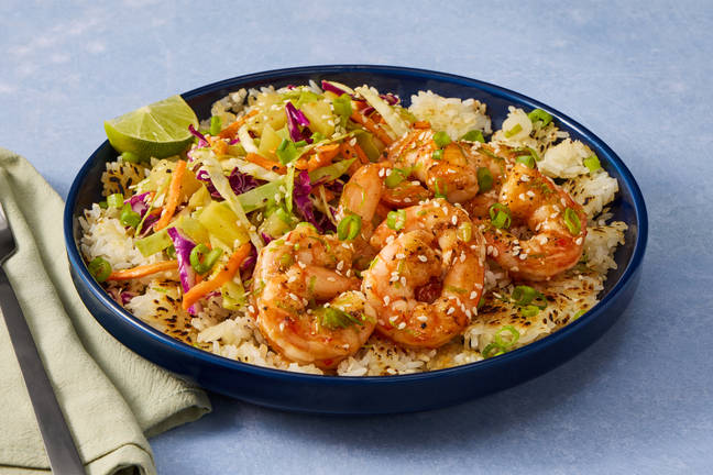 Sweet Thai Lime Shrimp & Crispy Coconut Rice