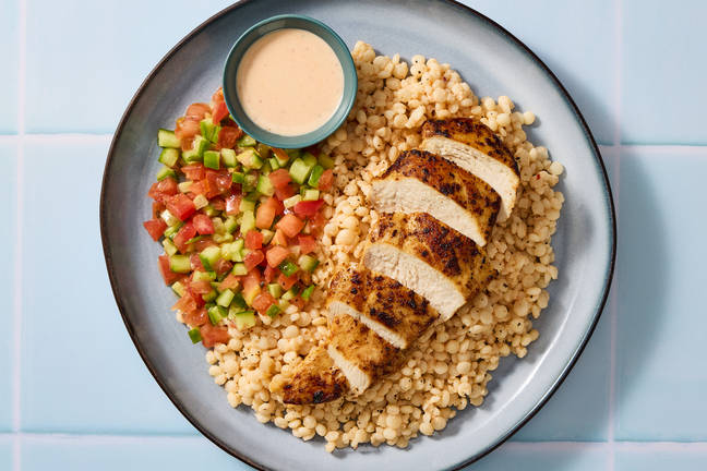 Red Pepper Labneh Chicken & Pearl Couscous