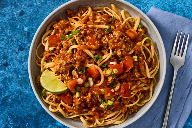 Thai Red Curry Pork Ragù with Linguine