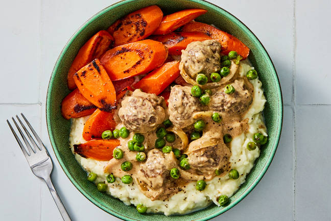 Meatballs & Creamy Onion Gravy