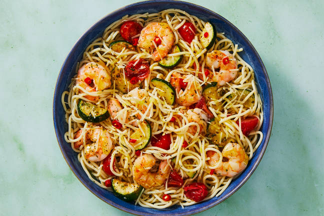 Shrimp Spaghetti with a Kick
