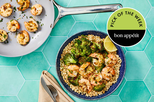 Garlicky Shrimp Couscous Bowls