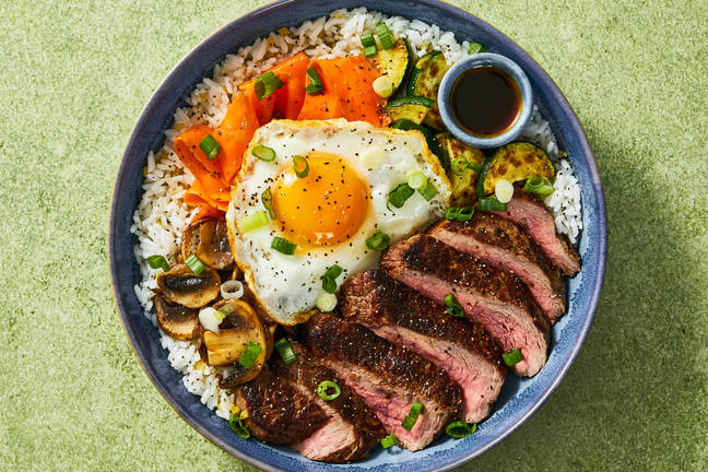 Steak & Mushroom Bibimbap Bowls