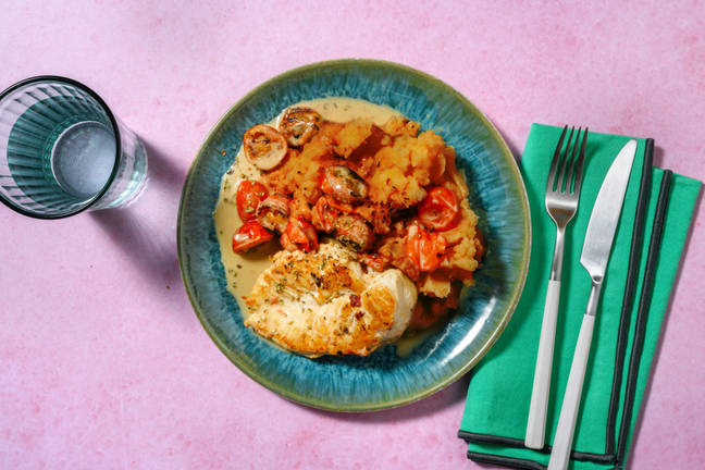 Pechuga de pollo en salsa de pecorino