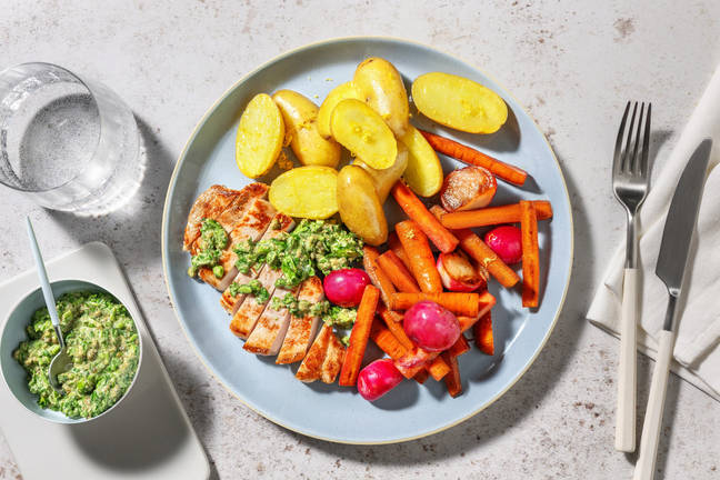 Pork Steak and Herby Salsa Verde 