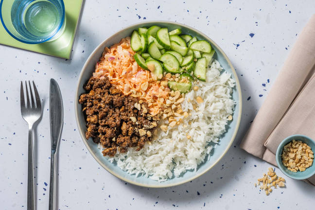 Vietnamesische Hoisin-Bowl mit Hack vom Weiderind