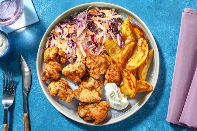 Panierter Fisch mit Ranchdip
