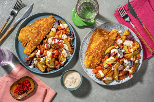 Indisk-inspirerad sprödstekt sej