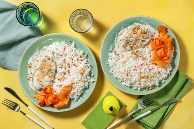 Thailändskinspirerad fisk i kokossås