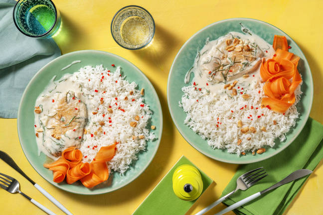 Thailändskinspirerad torsk i kokossås