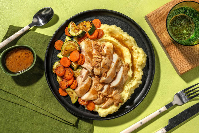 Crispy Shallot-Topped Chicken and Gravy