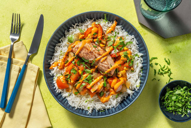 Chipotle Salmon Rice Bowls