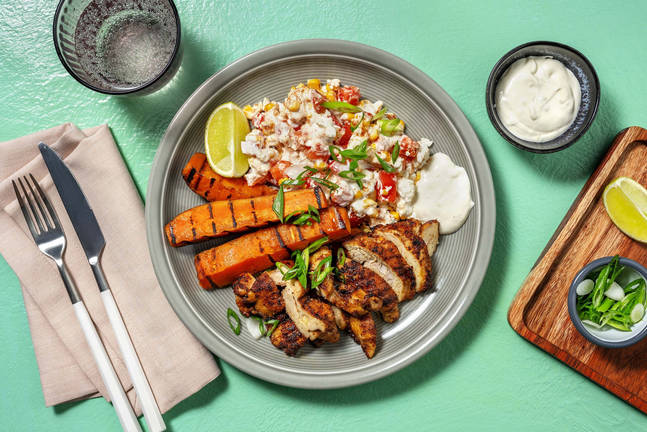 Grilled Chicken and Elotes Salad