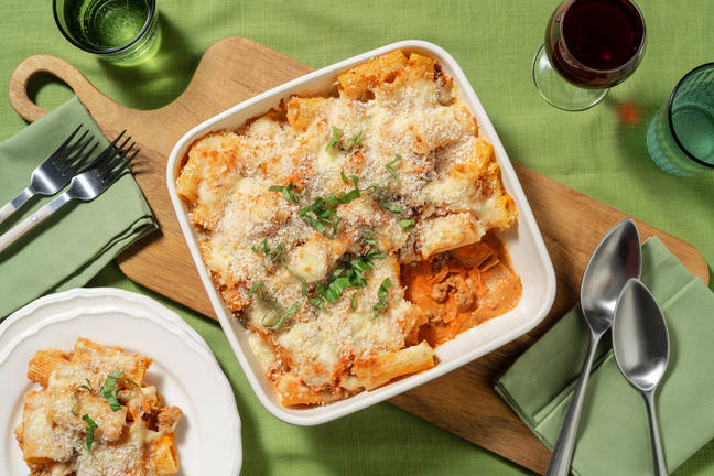 Rigatoni-Auflauf mit Bio-Rinderhack