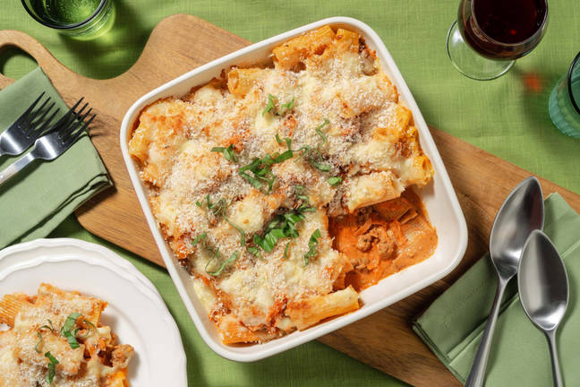 Rigatoni-Auflauf mit Bio-Rinderhack