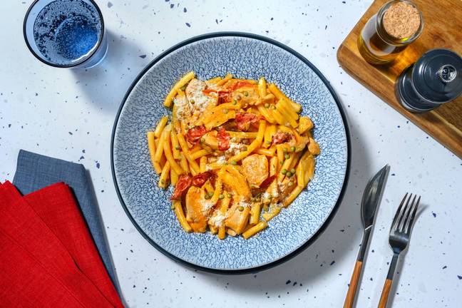 Speedy Spicy Cajun Chicken Macaroni